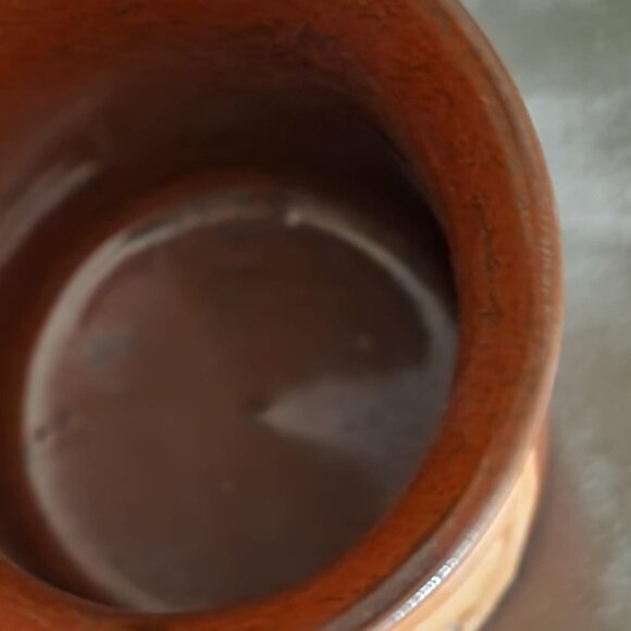 Rustic Vintage Pottery Mug with Big Mouth Face - Picture 7 of 9